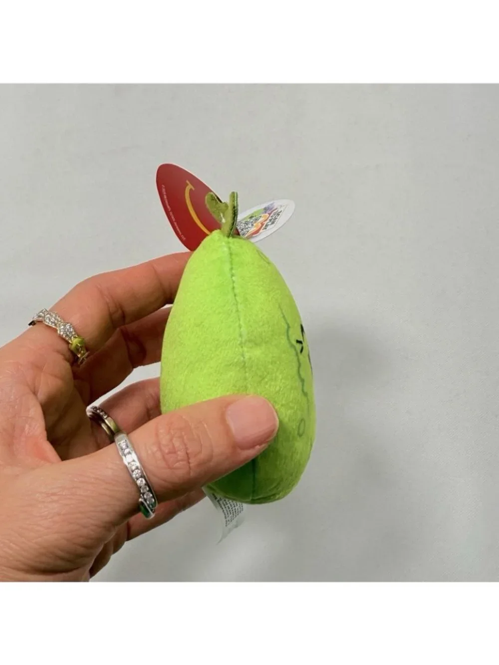 McDonald Squishmallows Charles Pickle Mustache Plush Toy Mini Happy Meal Squishy
